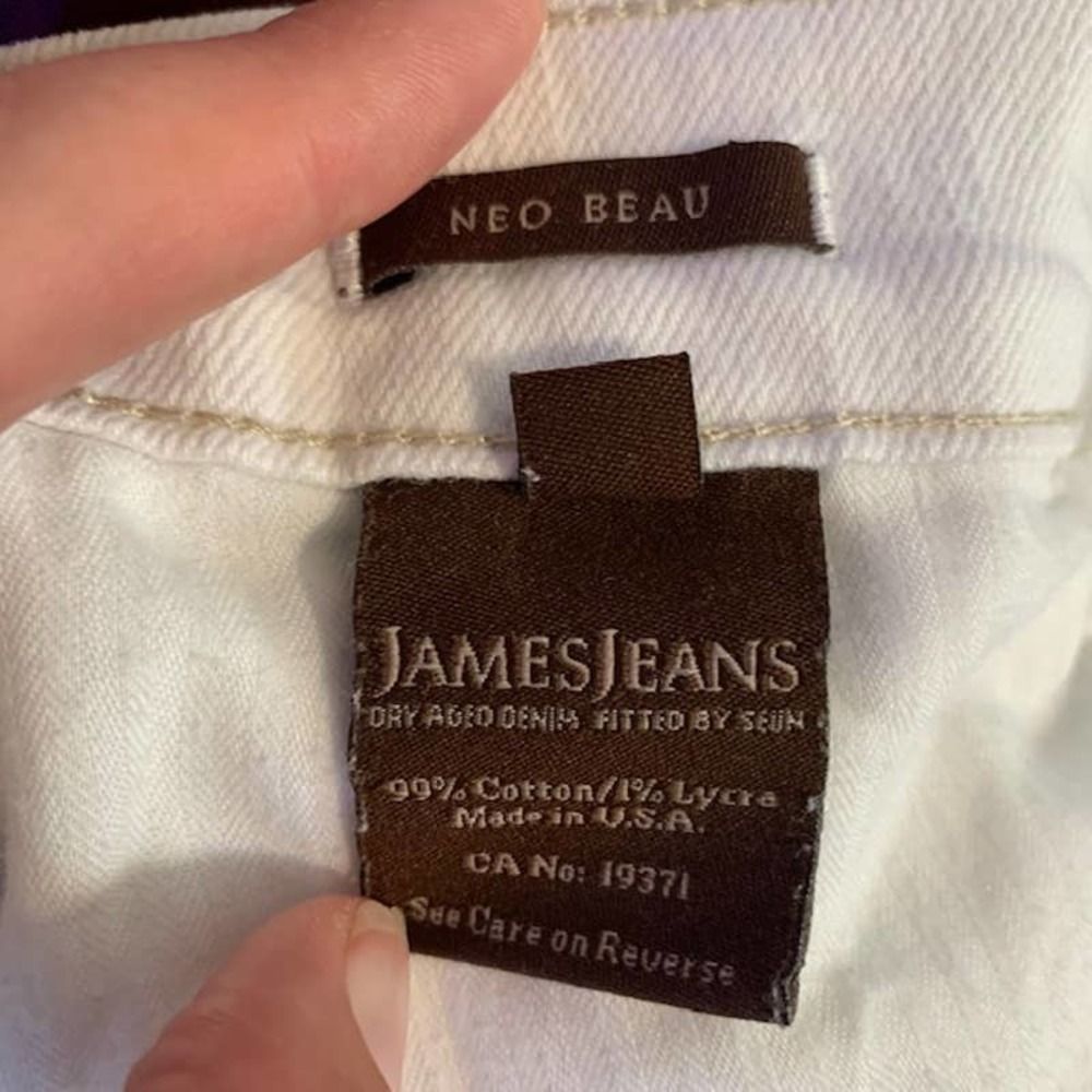 JAMES Jeans White Straight Leg Size 28 Neo Beau 99% Cotton - Picture 5 of 6